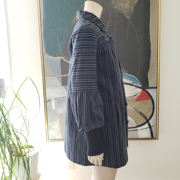 Noa Noa | Striped Padded Coat with Removable Cuffs - Picture 3 of 13